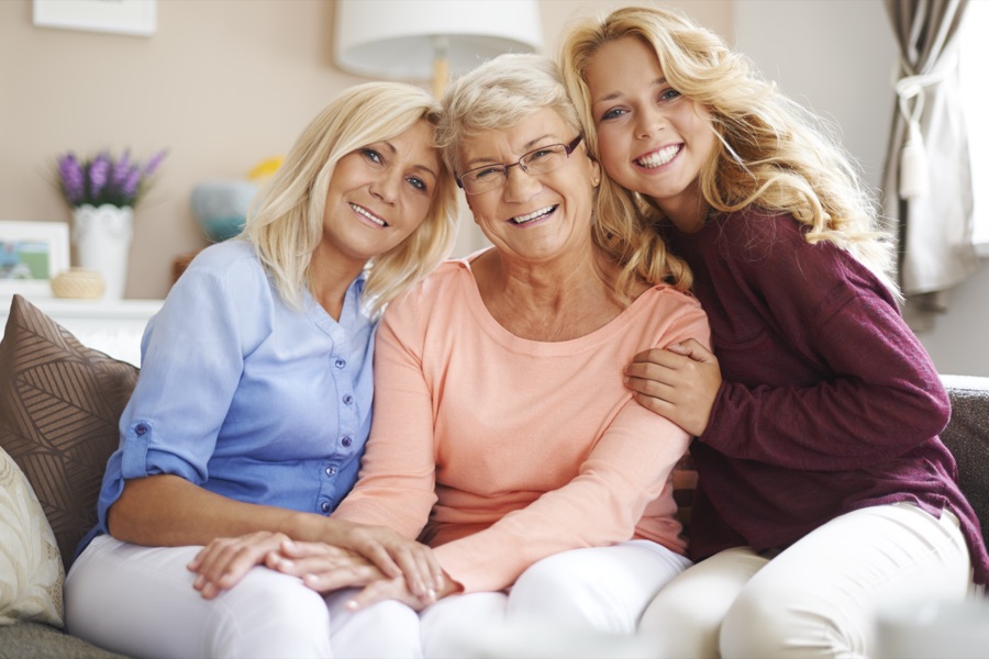 Three women from three generations